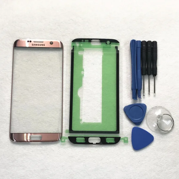 S7 Edge Pink Замена внешнего стекла для samsung Galaxy S7 Edge G935 SM-G935F G935FD ЖК-дисплей сенсорный экран передняя внешняя стеклянная линза+ инструмент - Цвет: S7 Edge Pink