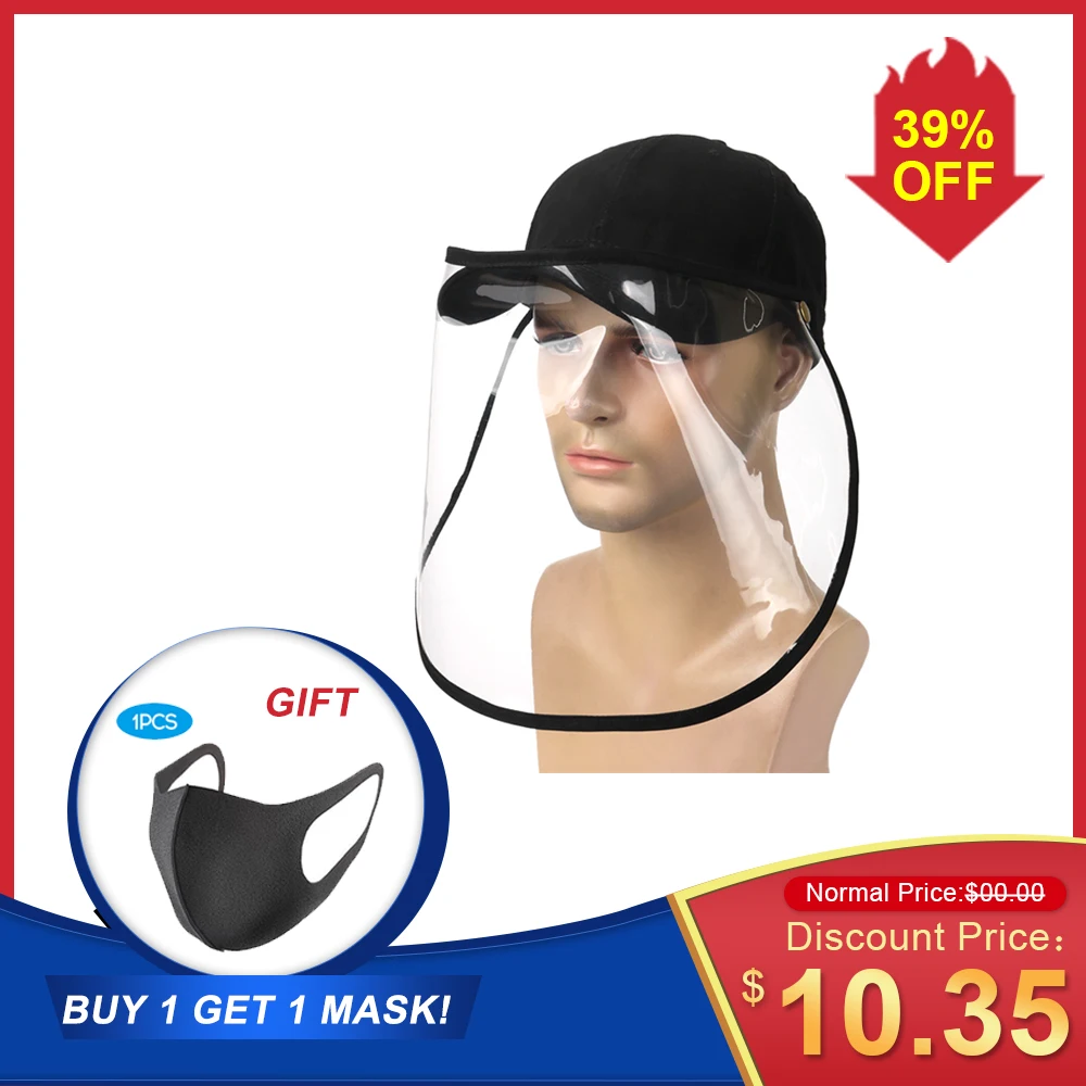 

Outdoor UV Protection Sun Cap Traveling Fishing Hat with Removable Visor Face Cover Guard Against Dust Water Spittle Splash