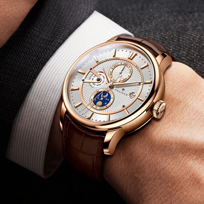 Poniger Luxury Mechanical Watches For Men Sapphire Mеханические Часы