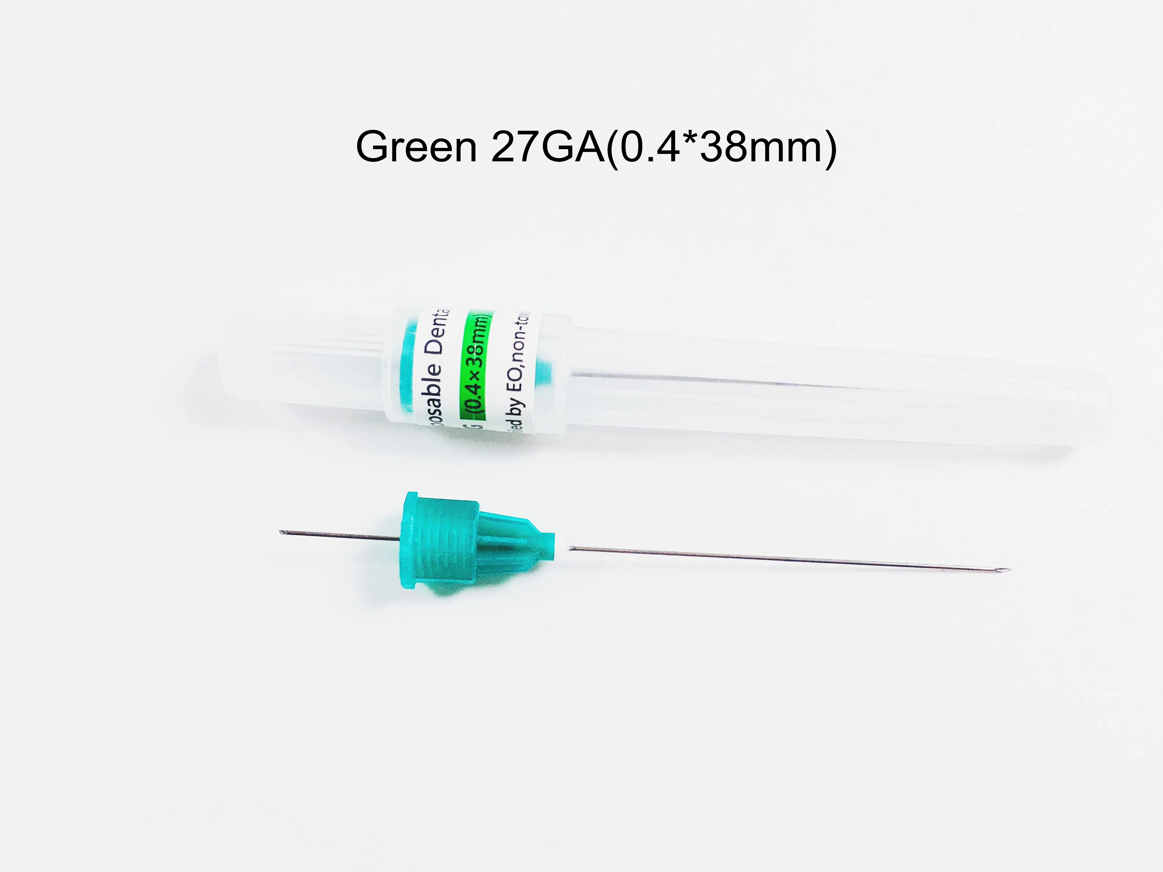 Dental Disposable Delivery Syringe Needles Injection Tips Green 27GA(0.