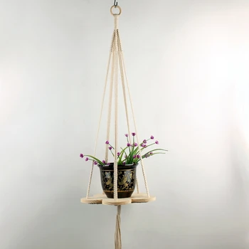 

Handmade Macrame Shelf Hanging Planter Plant Hanger Hanging Plant Stand Hanging Shelf Macrame Plant Hanger
