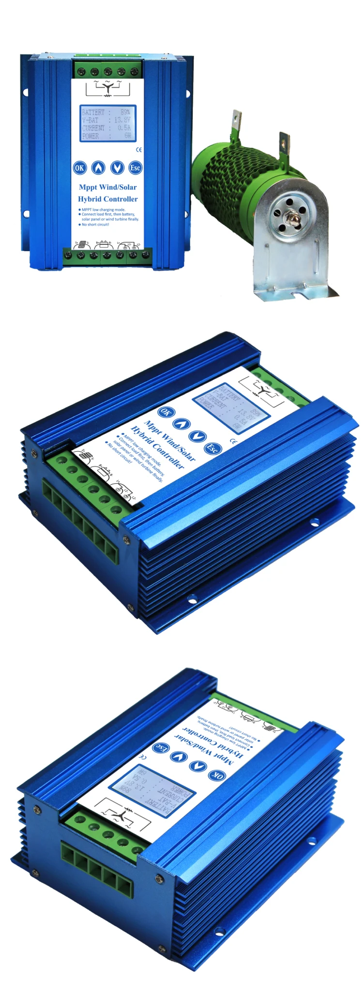 Подходит для работы с литий/свинцово-кислотные батареи 1400W солнечный мррт контроллер ветро-солнечной гибридной бустер 12/24V контроллер с модули выгрузки/загрузки