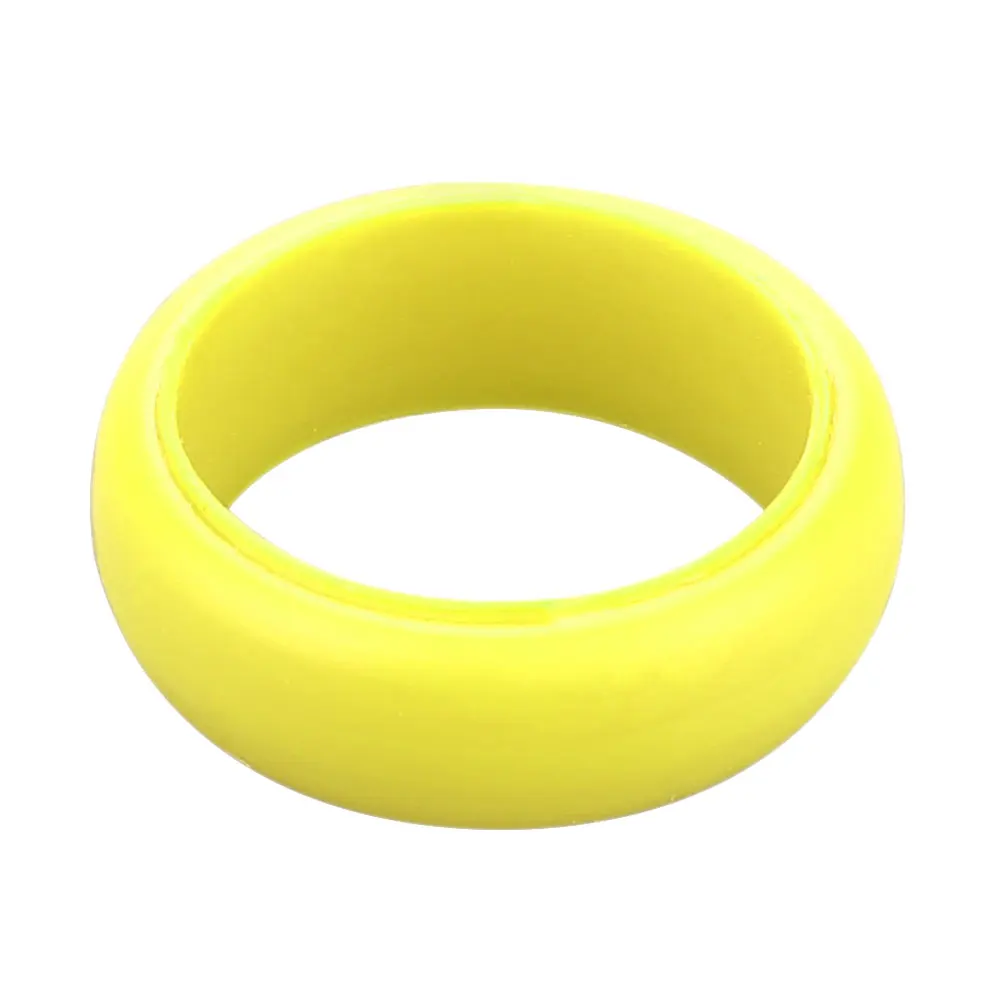 Yellow Прочный 4 цвета, 3 размера, женское Спортивное кольцо для спорта на открытом воздухе, силиконовое кольцо, ювелирные изделия, резиновое кольцо, свадебное модное тренд - Color: Yellow