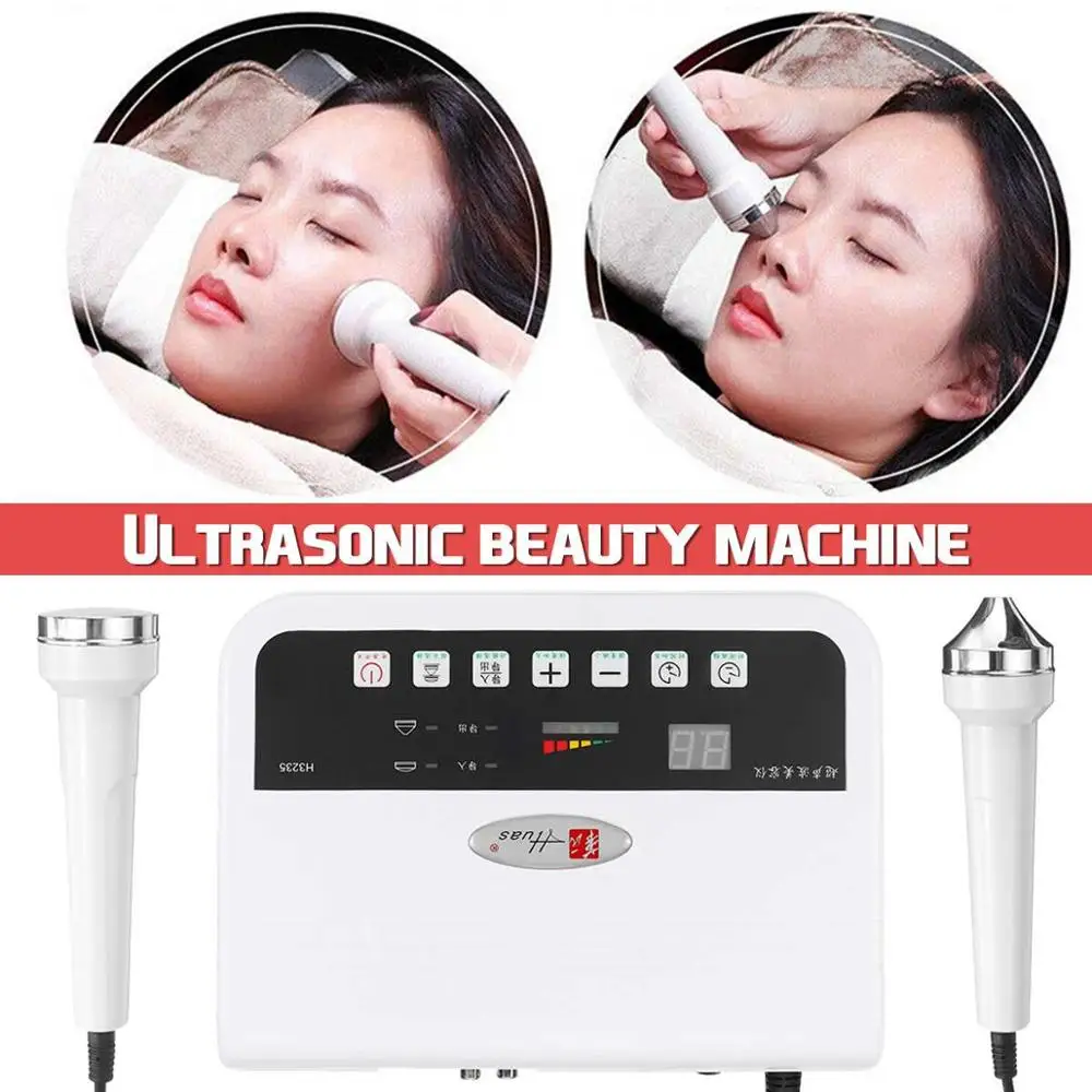 

Microcomputer Ultrasonic Face Beauty Instrument Wrinkle Removal Acne Treatment Skin Rejuvenation With 2 Probes
