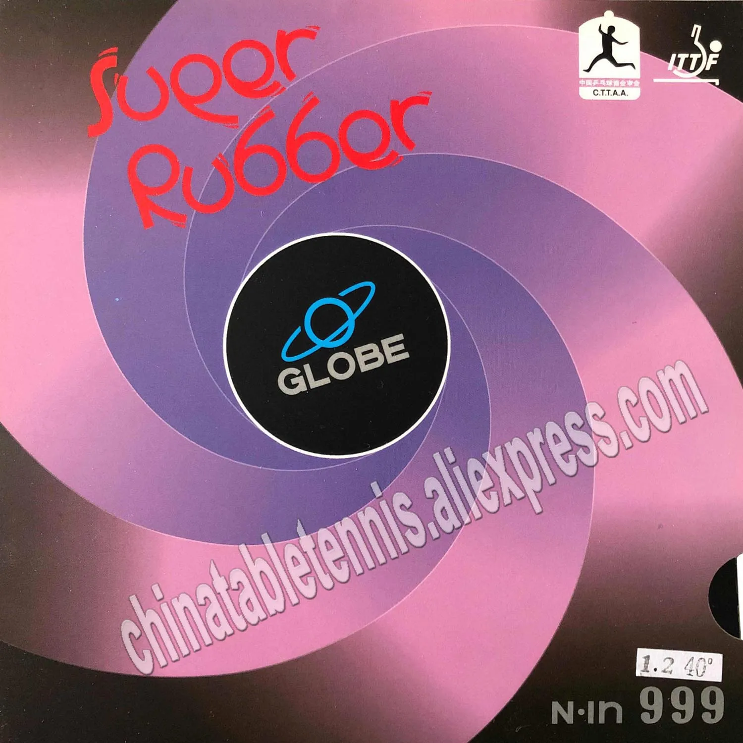 Globe 999 Pips-In Table Tennis PingPong Rubber with Sponge