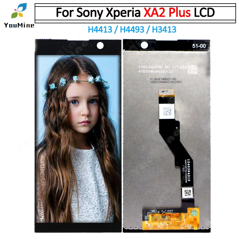 

For SONY xa2 plus H4413 H4493 H3413 lcd display with touch screen digitizer Assembly replacement parts for sony xa2 plus lcd