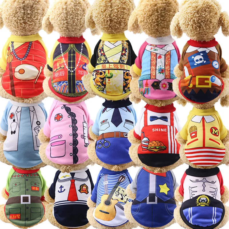

Halloween Christmas Day Uniform Funny Dog Cat Clothing Supplies Pet Fall Winter Pumpkin Dress Transformed Two-legged Costume