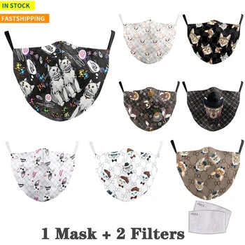 

Cartoon Cute Cat Adult Mask Cotton Mouth Masks Breathable Anti-Dust Face Masks Facemask Respirator Washable Maske with Filter