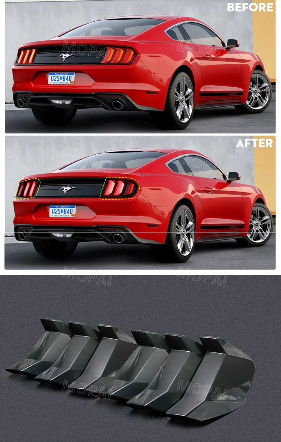 shelby tail light conversion kit on Mopai Lamp Hoods For Mustang 2018 Car Rear Tail Light Decor Cover Taillight Lamp Sticker For Ford Mustang 2018 Accessories Lamp Hoods Aliexpress