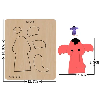 

New Elephant Wooden die Scrapbooking C-270-15 Cutting Dies for common die cutting machines on the market