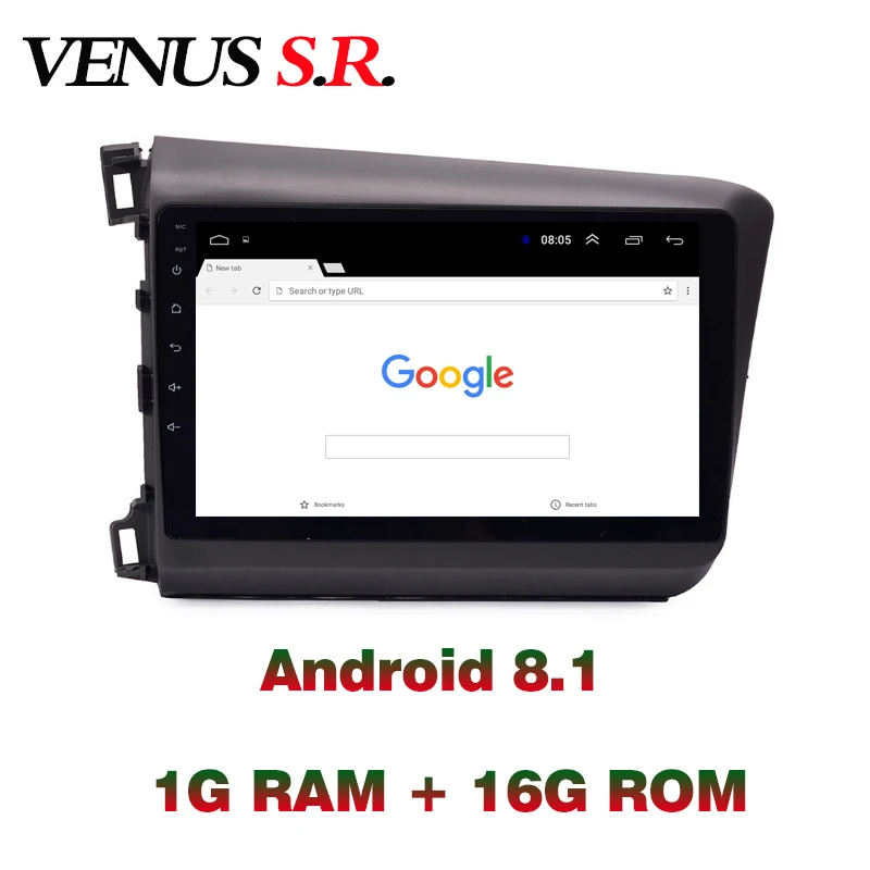 Автомобильный dvd-плеер VenusSR на Android 8 1 2.5D для Honda civic 2012-2015 мультимедийное головное