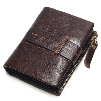 

Short 2019 New Style Genuine Leather Full-grain Leather Men's Leather Wallet Wallet Multi-functional Driving License Wallet