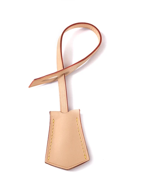 Vachetta Leather Luggage Tag with Clip