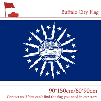 

15PCS Flag Buffalo City Flag Of New York State 90*150cm 60*90cm Flag 3x5ft Custom Polyester For Event Office Decoration.