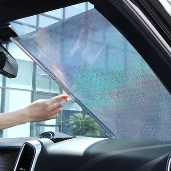 

Car Sunscreen Heat Insulation Sunshade Automatic Retractable Front Block Blackout Curtain Can Isolate More Than 90% Of Sunlight