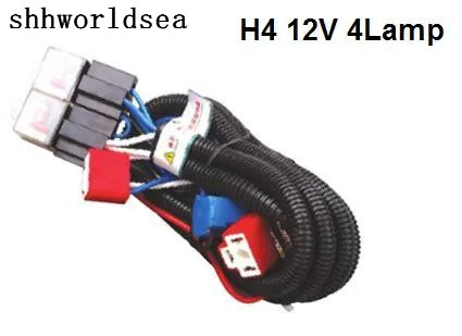 shhworldsea 10sets Hot sale waterproof 12V 4 light H4 headlight wiring harness Relay kits | Автомобили и мотоциклы