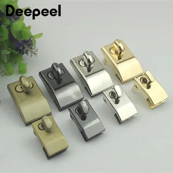 

2Pcs Deepel Metal Bag Snap Lock Handbag Clasps Closure Buckle DIY Purse Twist Turn Locks Bags Accessories Replacement Buckles