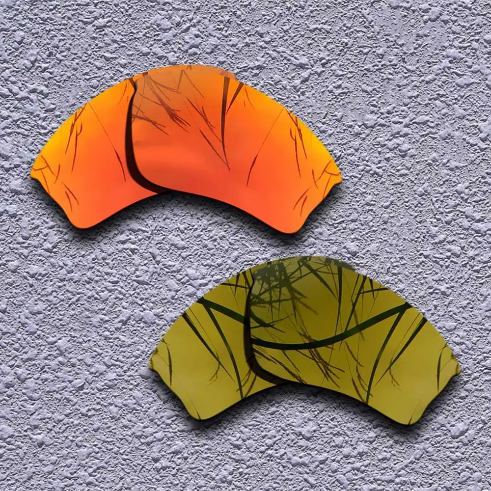 2 Pairs Polarized Replacement Lenses for Oakley Half Jacket XLJ Sunglasses- Multiple Choices - Цвет линз: Fire Red-Copper