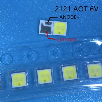 

100pcs AOT LED Backlight 1.5W-2W 6V 2121 160LM Cool white LCD Backlight for TV TV Application 2121C-W3M5