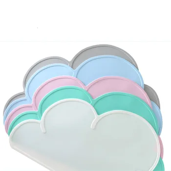 

Cloud Shape Placemat Kids Plate Mat Food Grade Silicone Table Pad Waterproof Heat Insulation Washable Durable For Kitchen Dining
