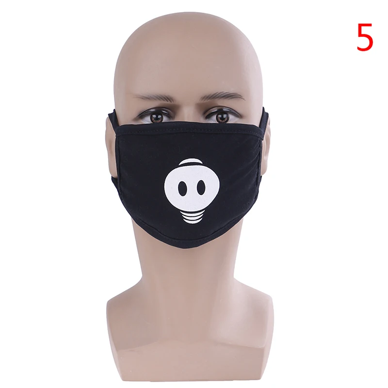 Черные Мультяшные маски со ртом для лица Анти-пыль хлопковая маска Аниме зубы Женщины Мужчины муфельные пылезащитные маски для лица, рта горячая распродажа - Цвет: Золотой
