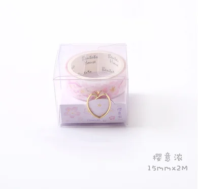 YingYiNong1.5cm 10 компл./1 лот клейкая лента из рисовой бумаги падающая серия вишни декоративная клейкая Скрапбукинг DIY Бумага японские наклейки 2 м - Цвет: YingYiNong1.5cm