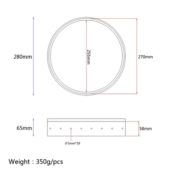 

Dropship-11 Inch Maple Banjo Rim for Banjo Parts Accessories Luthier Maker DIY Wood Color