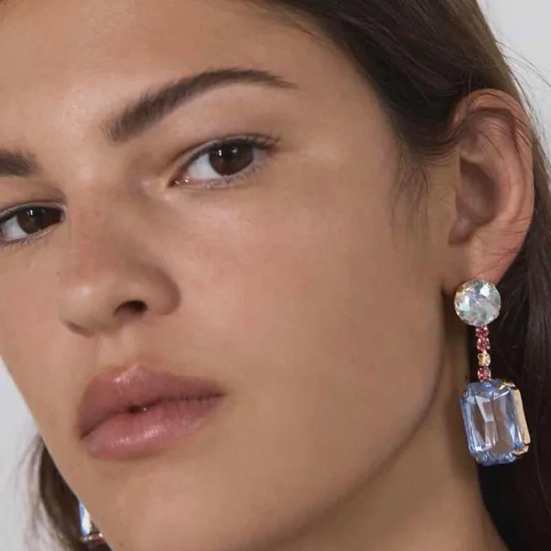 

Acrylic Square Pendants Translucent ZA Drop Earrings for Women kolczyki pendientes 2019 Trendy Earrings ET1283