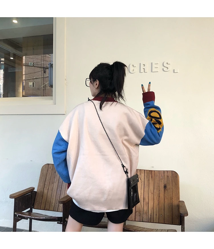 Novelty Funny Sweater Sweet Lady New Streetwear Sweaters Cute O-neck Pullovers Warm Winter Tops