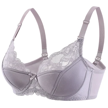 

Women's Plus Size Full Coverage Underwire Non Padded Smooth Lace Bra 34-44 B C D