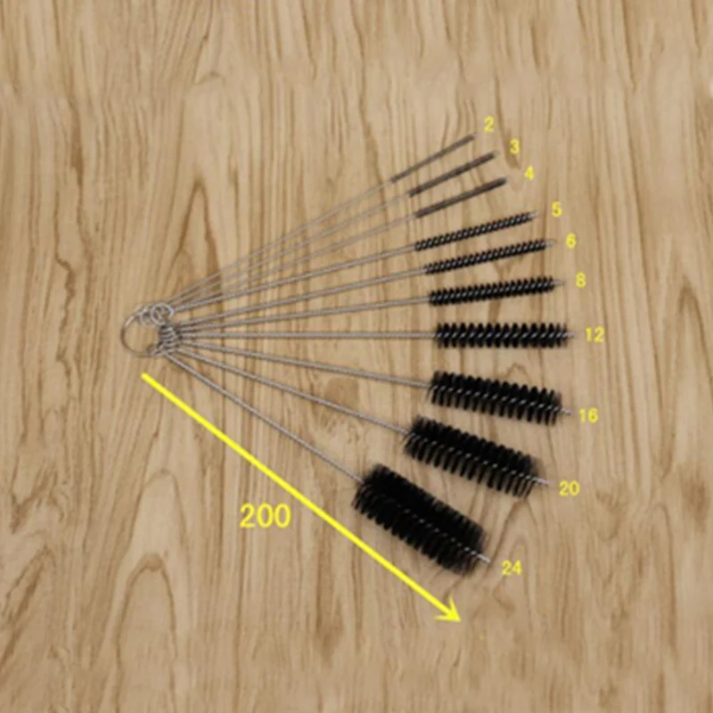 Fashion 10pcs/Set Nylon Tube Brushes Straw Set For Drinking Straws / Glasses / Keyboards / Jewelry Cleaning Brushes Clean Tools