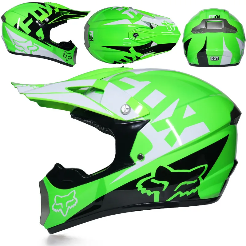 3 подарка гоночный внедорожный Полнолицевой скутер мотоциклетный шлем для мотокросса для езды на велосипеде шлем для мотоциклистов в горошек ретро КАСКО мото