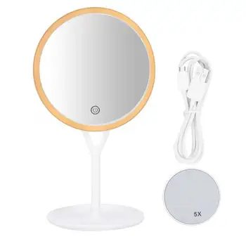 

Vanity Mirror Makeup Mirror Lights 7.2inch LED Light Makeup Mirror Home Desktop Brightness Adjustable Cosmetic Mirror Makeup