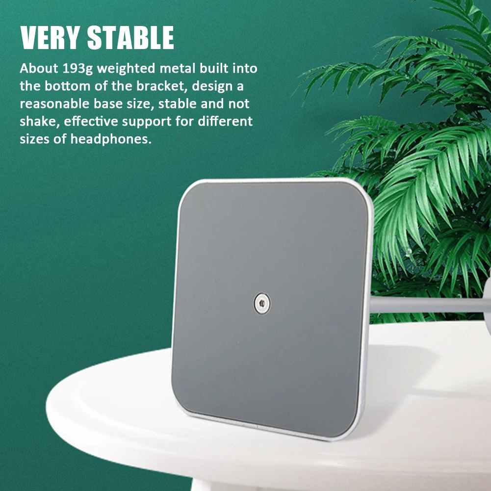Table Solid Base Storage Detachable Display Headphone Stand Universal Holder Non Slip Hanger Home Office Portable Aluminum Alloy