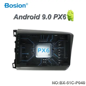 

Bosion 9'' Android 9.0 GPS Navigation for 2012 2013 Honda Civic Car radio Head Unit Player Support TPMS DAB+ Mirror link PX6