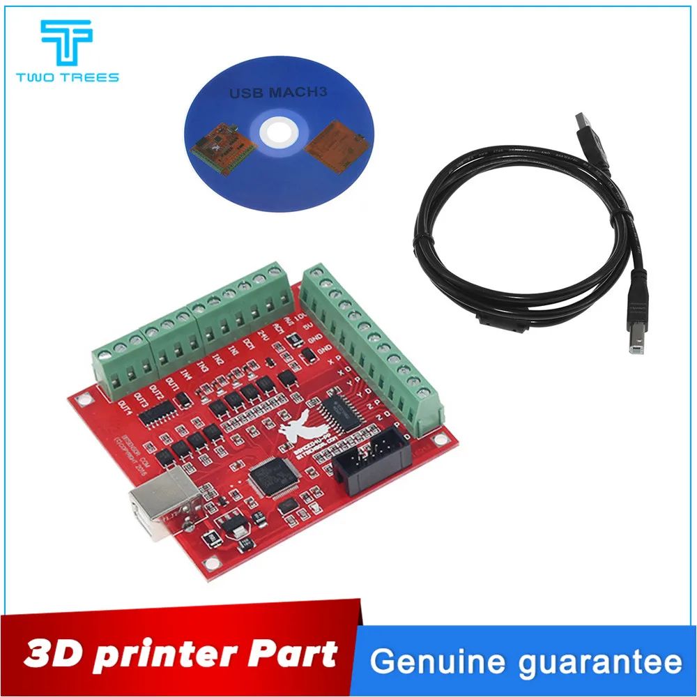 MACH3 USB 4 оси 100 кГц Breakout Board 4 осевой интерфейс драйвер контроллер движения для ЧПУ гравировки 12-24 В