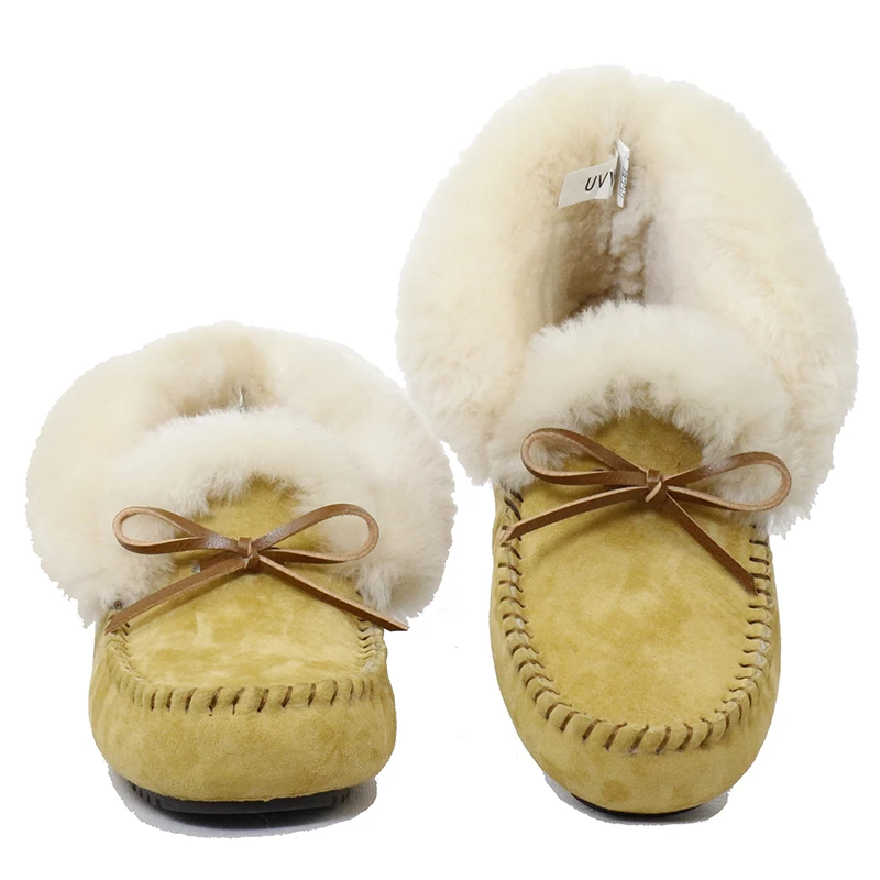 Женские нескользящие ботинки из натуральной кожи на натуральном меху|snow boots|leather