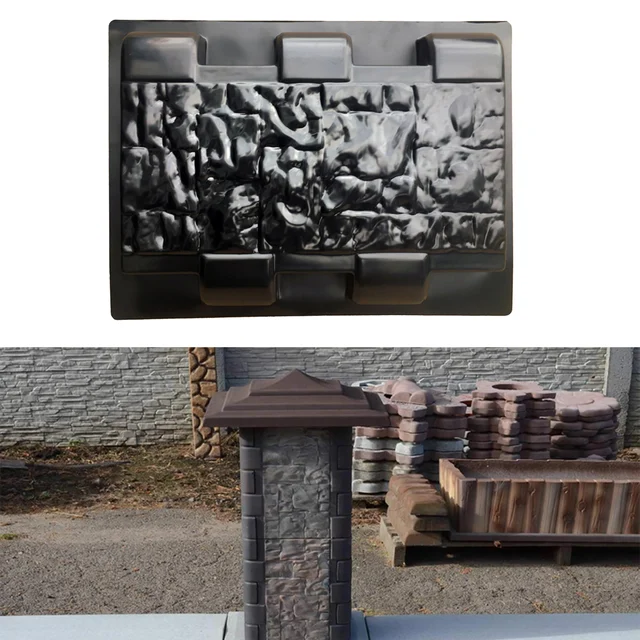 Oszlop Formáj Erkély Kerti Kerítés Cement Korlát Vakolat Penész - Image 6