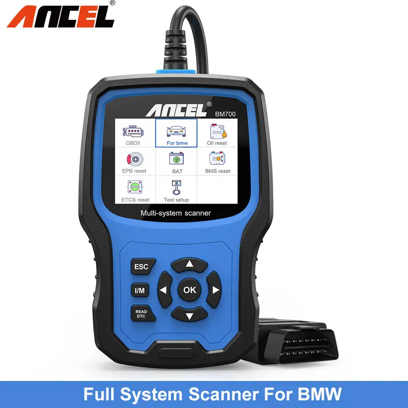 Ancel BM700 Scanner Car Diagnostic Tool Multi System OBD2 Scanner Auto Code Reader with Battery