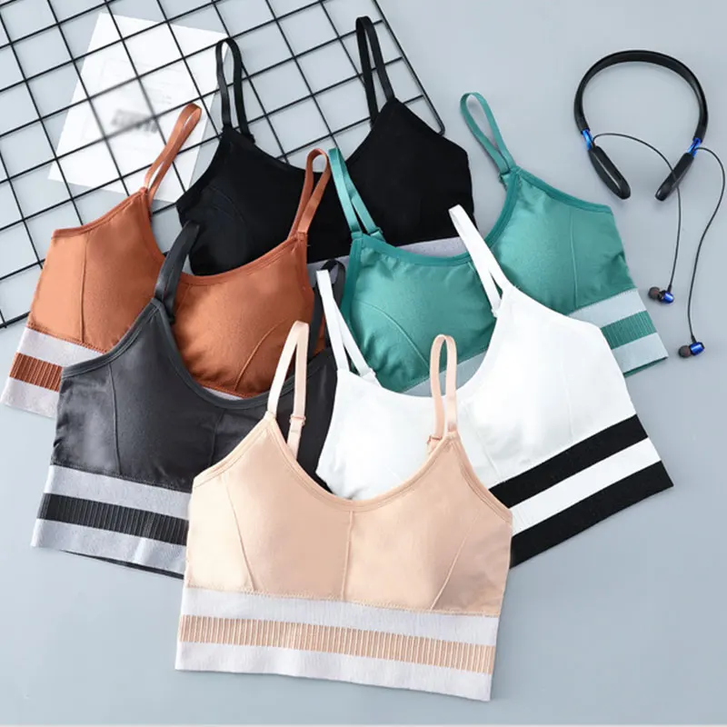 

Women Sexy Crop Tops Tube Top Female Tank Solid Color Sleeveless Seamless Lingerie Sports Tee Bra Crop Top Bandeau Top