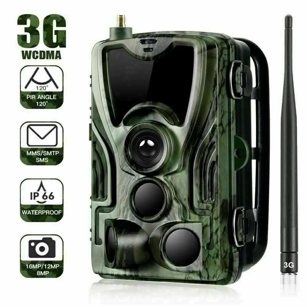 

HC-801G 3G Hunting Cameras 16MP Trail Camera SMS/MMS/SMTP IP66 Photo Traps 0.3s Trigger Time 940nm LEDs Wild Cameras