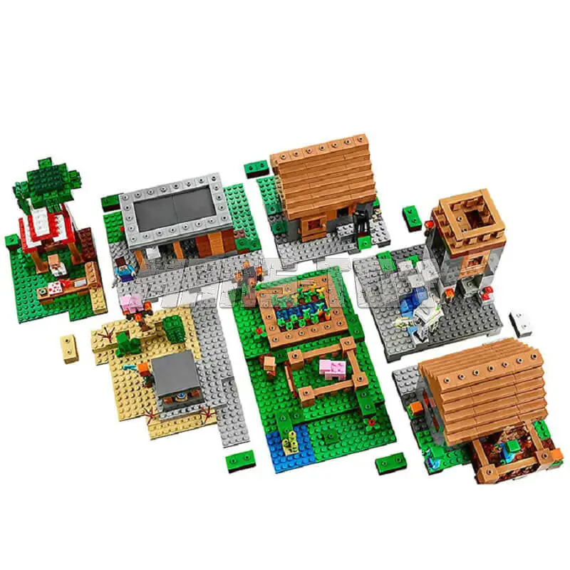 The Village Building Blocks With Steve & VillagersAction Figures Compatible 21128 Bricks Building Blocks Sets Toys The Village Building Blocks With Steve & VillagersAction Figures Compatible 21128 Bricks Building Blocks Sets Toys