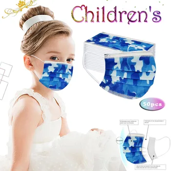 

50pc Children's Mask Disposable Mascarillas Face Mask Breathable Health Care 3ply Ear Loop Protective dustproof Face Mask