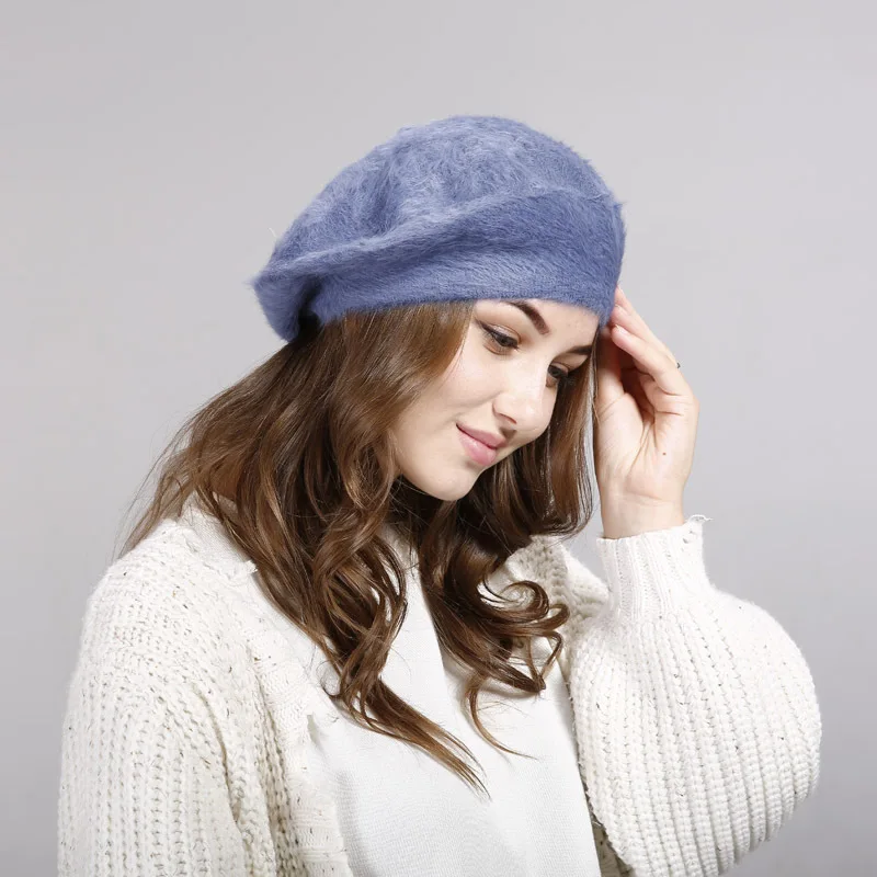  - Hat Women Lady Winter Imitation Rabbit Hair Hat New Winter Wool Hat Thickened Warm Knit Hat Hats For Women Hats Cap For Women