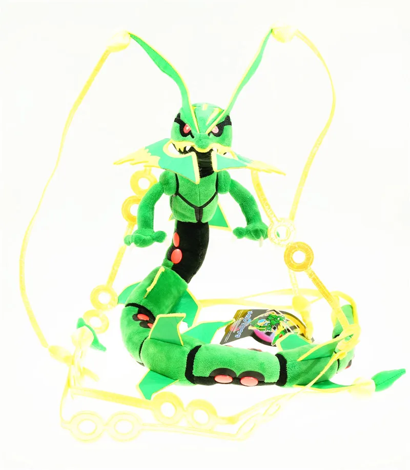 Takara Tomy Pokemon Mega Rayquaza черный Rayquaza животное плюшевая кукла Peluche Скелет мягкая горячая игрушка Дети Рождественский подарок - Цвет: green mega