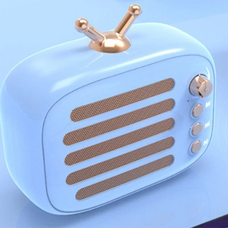 Беспроводной стерео громкоговоритель в стиле ретро портативный Bluetooth винтажный