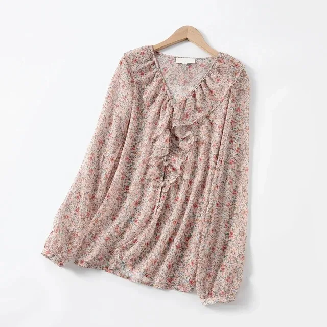 

Women Shirt 2020 New Spring and Summer Flower Printed Shirt