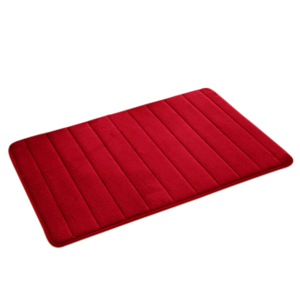 Wine red 50cmx80cm Пены памяти коврик для ванной мягкий сильный абсорбент нескользящий толстый пол коврик в ванную комнату BDF99 - Цвет: Wine red 50cmx80cm