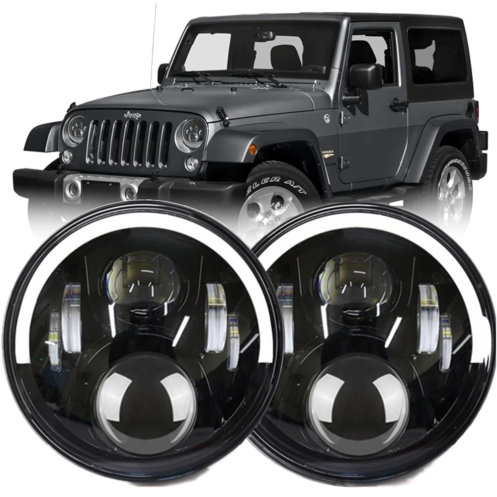 Автомобильная светодиодная фара 12 в 7 дюймов для Jeep Wrangler JK CJ TJ Hummer H1 H2 грузовик