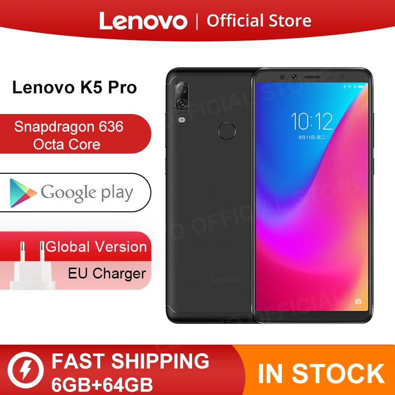 Глобальный Встроенная память lenovo K5 Pro 6 Гб 64 Snapdragon 636 Octa Core четыре камеры 5 99 дюймов